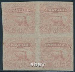 #114-E6d PLATE ESSAY ON STAMP PAPER PERF & GUMMED With GRILL BLK/4 CV $320 BS9018