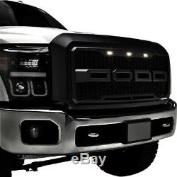 11-16 Ford F250 F350 Super Duty Raptor Style Grille Gloss Black