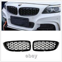1PC BLK Diamond Front Upper Kidney Grille Grill For BMW 4 Series F32 F33 14-18