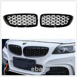 1PC BLK Diamond Front Upper Kidney Grille Grill For BMW 4 Series F32 F33 14-18