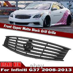 1x Matte BLK Front Bumper Grille For Infiniti Q60 2014-15 G37 2008-13 2DR Coupe