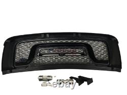2013-18 Dodge Ram 1500 Radiator Grille with Letters & LED (Rebel Style)