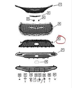 2021 Chrysler Pacifica, Voyager Front Bumper OEM Lower Grill Grill (Genuine)