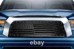 AMERICAN FLAG Grille for 07-09 Tundra Aftermarket Steel Grill Black with SS Rivets