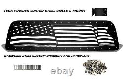 AMERICAN FLAG Grille for 07-09 Tundra Aftermarket Steel Grill Black with SS Rivets