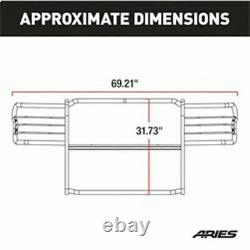 Aries 1.5 Grille Guard Kit Carbon Steel SemiGloss BLK for Nissan Frontier 05-11