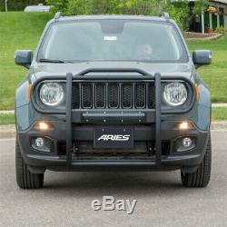 Aries Pro 1.5 Grille Guard Kit Carbon Steel Texture BLK for Jeep Renegade 15-18