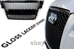 Audi A4 B8 2009-12 honeycomb grill radiator grill black gloss mesh grill RS4 S line