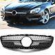 Blk Front Bumper Grille Grill Cover For Mercedes-benz R231 Sl-class 2013-2016