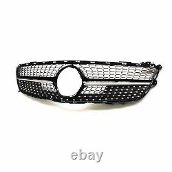 BLK Front Bumper Grille Grill Cover For Mercedes-Benz R231 SL-Class 2013-2016