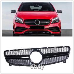 BLK Front Grill Grille For 2016 2017 2018 W176 A200 250 A45 Style 1PC