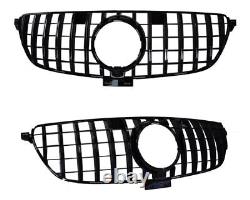 BLK Grille Grill For Mercedes Benz GLE Class W166 W292 Coupe SUV 2015-2019 GTR J