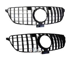 BLK Grille Grill For Mercedes Benz GLE Class W166 W292 Coupe SUV 2015-2019 GTR J