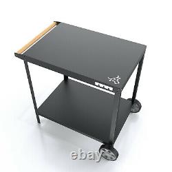 Barbecue Cart Grill Table Side Outdoor BBQ Serving Trolley 50 X 72 CM