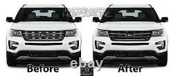 Black 2016 2017 Ford Explorer Snap On Grille Overlays Front Grill Trim Covers