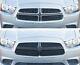 Black Horse 2011-2014 Dodge Charger Overlay Grille Trims Gloss Black