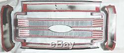 Black Horse 2011-2016 Ford F-250 Overlay Grille Trims Gloss Black