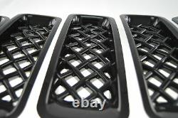 Black Horse 2011-2017 Jeep Patriot Overlay Grille Trims Gloss Black