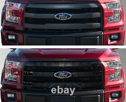 Black Horse 2015-2017 Ford F-150 Overlay Grille Trims Gloss Black