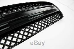 Black Horse 2015-2019 Dodge Charger Overlay Grille Trims Gloss Black