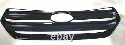 Black Horse 2017-2019 Ford Escape Overlay Grille Trims Gloss Black