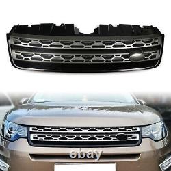 Black + Matte Grey Front Grill Top Grill for Land Rover Discovery Sport 15-19
