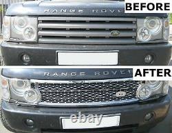 Black Supercharged conversion grille for Range Rover L322 03-05 Vogue grill