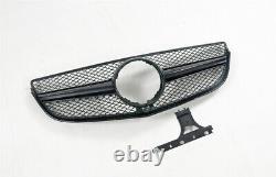 Blk Front Bumper Grille Honeycomb For Mercedes Benz W207 E-Coupe 14-17 WithCamera