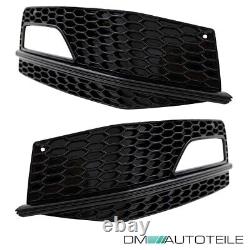 Bumper Grille SET High Gloss Black Fits Audi A4 B8 S-Line from 2011-2015