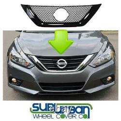 FITS 2016-2018 Nissan Altima # GI436BLK ABS GLOSS BLACK Tape On Grille Insert