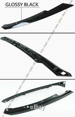 FOR 16-18 HONDA CIVIC GLOSSY BLK RS Si STYLE FRONT GRILLE+HOOD BUMPER TRIM COVER