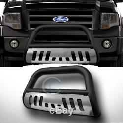 Fit 04-19 Ford F150/03-17 Expedition Matte Blk/Skid Bull Bar Bumper Grille Guard