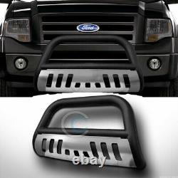 Fit 04-20 Ford F150/03-17 Expedition Matte Blk/Skid Bull Bar Bumper Grille Guard