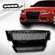 Fit 08-12 Audi A5/s5 B8/8t Glossy Blk Rs-honeycomb Mesh Front Hood Bumper Grille