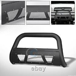 Fit 99-06 Toyota Tundra/01+ Sequoia Matte Blk Studded Mesh Bull Bar Grille Guard