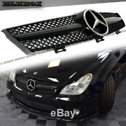 Fit BENZ 05-08 W219 CLS-Sedan Front Bumper Fence Grille- Gloss Black B-SL Look