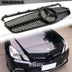 Fit BENZ 10-13 W207 E-COUPE Front Bumper Vent Grille Full Glossy Black BLK Look