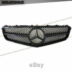 Fit BENZ 10-13 W207 E-COUPE Front Bumper Vent Grille Full Glossy Black BLK Look
