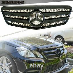 Fit BENZ 10-13 W212 E-Sedan Front Bumper Replaced Grille- All Gloss Black A Look
