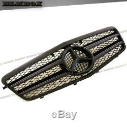 Fit BENZ 10-13 W212 E-Sedan Front Bumper Replaced Grille- All Gloss Black A Look
