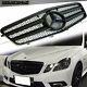 Fit Benz 10-13 W212 E-sedan Front Bumper Replaced Grille- All Matte Black A Look