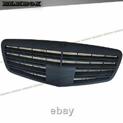 Fit BENZ 10-13 W221 S-Sedan Front Bumper Replace Grille Matte Black Mask Style