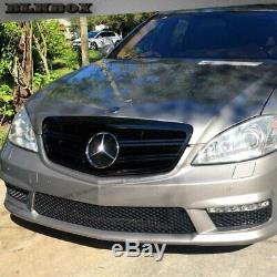 Fit BENZ 10-13 W221 S-Sedan Front Bumper Replaced Grille- Shiny Black C-2 Look