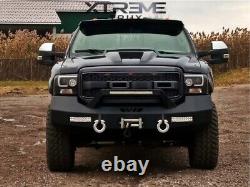 Fits 05-07 Ford F250 F350 Raptor Style Front Grille with Letters F R Matte Black