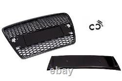Fits Audi A6 4F C6 radiator grille front grille sports honeycomb grill gloss black
