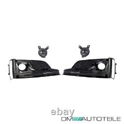 Fog Headlight Grille Sport Black Gloss Fits Audi A5 F5 from 16-19 S-Line