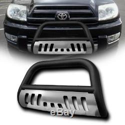 For 03-09 Toyota 4Runner/GX470 Matte Blk Bull Bar Bumper Grill Grille Guard+Skid