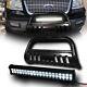 For 03-17 Expedition Blk Steel Bull Bar Bumper Grille Guard+120w Cree Led Light