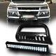 For 04-12 Colorado/canyon Blk Bull Bar Grille Guard+120w Cree Led Fog Light Lamp