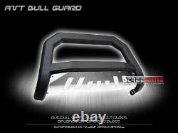 For 05-10 11 Dodge Dakota Matte Blk Avt Bull Bar Bumper Grill Grille Guard+Skid